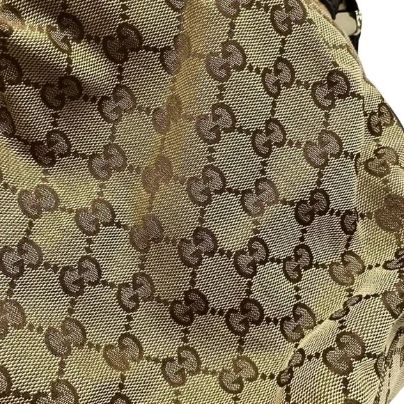 GUCCI Sukey, GG Pattern Beige Dark Brown Black Jacquard Leather - 506-060625